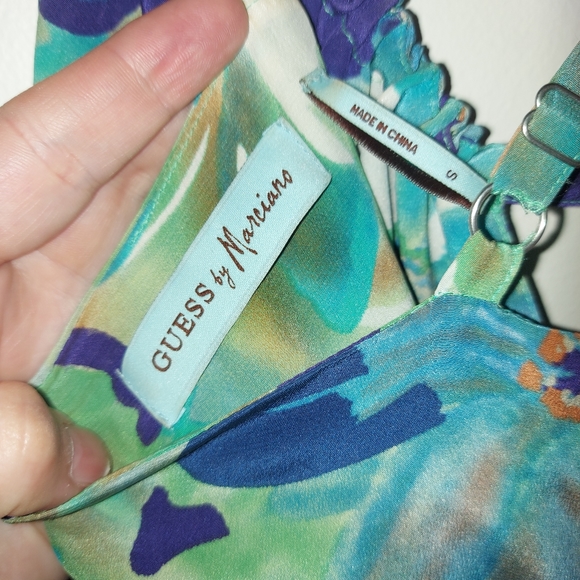 Guess By Marciano Bouguet Silk Floral Maxi Dress - Picture 9 of 9